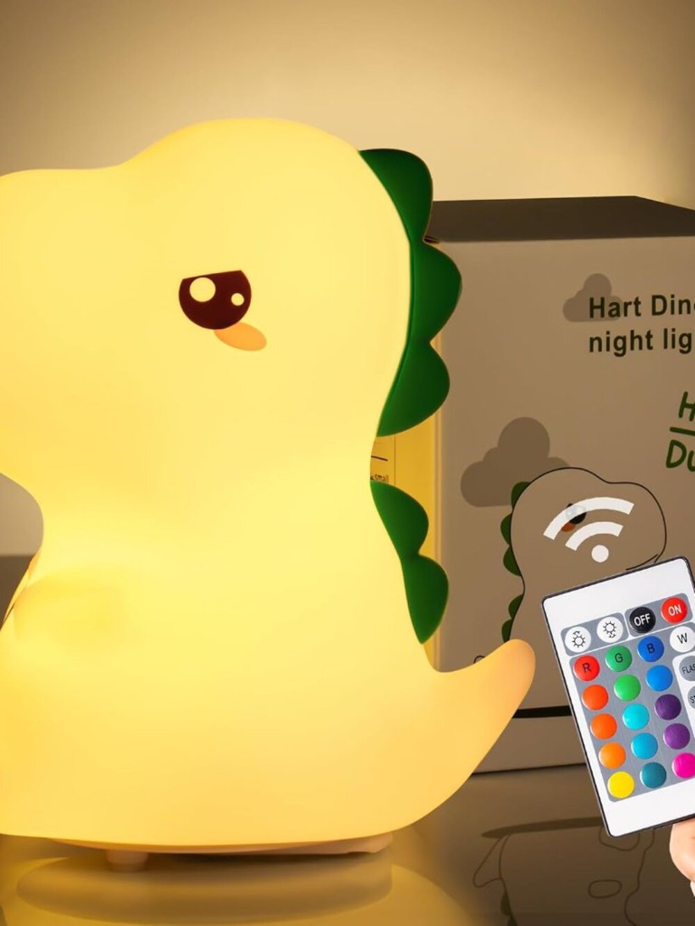 Dinosaur Toys for Kids 3-5, Remote 16 Colors Silicone Night Light for Kids